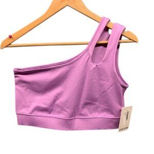 Year of Ours Robin Bra Women's Purple One Shoulder Stretch Sportswear Size L NWT